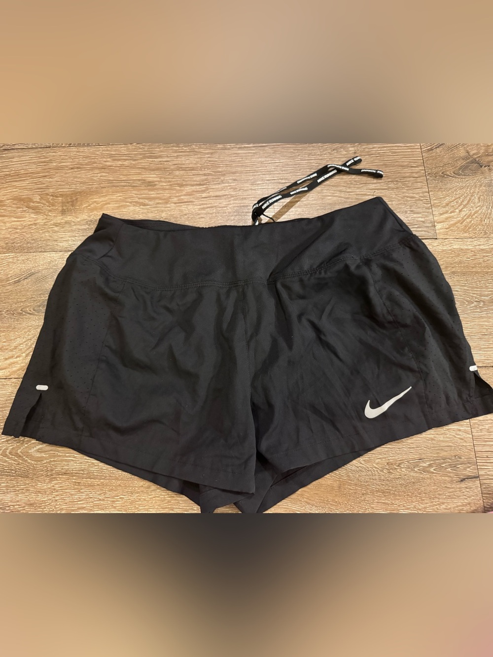 Nike Black Women's Athletic Running Shorts with Reflective Swoosh Size Small